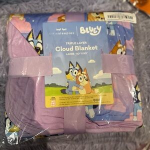 Little Sleepies Purple Bluey Cloud Blanket